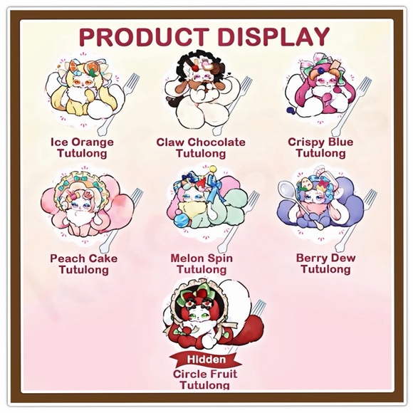 Tutulong Fantasy Creatures Honey Star Drops Plush Claw Chocolate - Picture 6 of 17